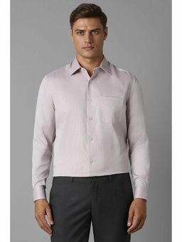 Louis Philippe - Men Grey Classic Fit Print Full Sleeves Formal Shirt