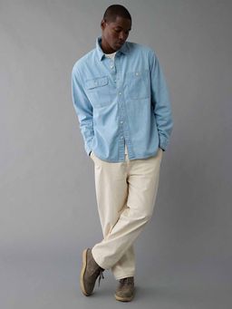 American Eagle - Men Blue Ae Denim Casual Shirt