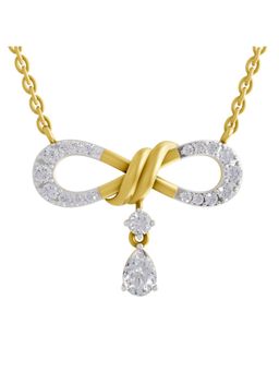 SPARQ - Lab Grown Diamond 1.04CT Round 925 Sterling Silver Gold Plated Infinity Necklace