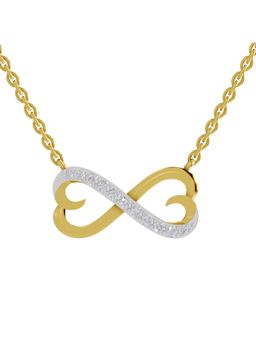 SPARQ - Lab Grown Diamond 0.25CT Round 925 Sterling Silver Gold Plated Infinity Necklace