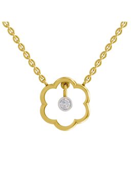 SPARQ - Lab Grown Diamond 0.11CT 925 Sterling Silver Gold Plated Flora Shine Necklace