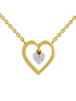 SPARQ - Lab Grown Diamond 0.09CT 925 Sterling Silver Gold Plated Heart Necklace