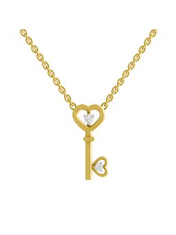 SPARQ - Lab Grown Diamond 0.08CT 925 Sterling Silver Gold Plated Key to Love Necklace