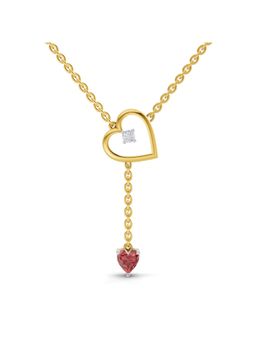 SPARQ - Lab Grown Diamond 0.07CT Round 925 Sterling Silver Gold Plated Heart Necklace