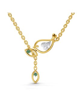 SPARQ - Lab Grown Diamond 0.07CT 925 Sterling Silver Gold Plated Golden Petals Necklace
