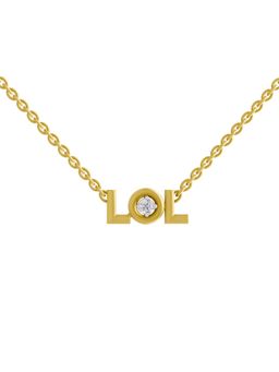 SPARQ - Lab Grown Diamond 0.07CT 925 Sterling Silver Gold Plated Lightning LOL Necklace