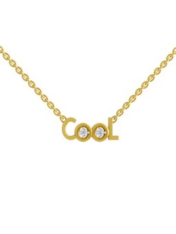 SPARQ - Lab Grown Diamond 0.07CT 925 Sterling Silver Gold Plated Lightning Cool Necklace