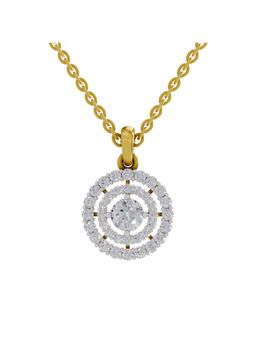 SPARQ - Lab Grown Diamond 1.3CT Round 925 Sterling Silver Gold Plated Halo Necklace