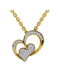 SPARQ - Lab Grown Diamond 0.22CT 925 Sterling Silver Gold Plated Twilight Hearts Necklace
