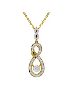 SPARQ - Lab Grown Diamond 0.77CT 925 Sterling Silver Gold Plated Infinity Bloom Necklace