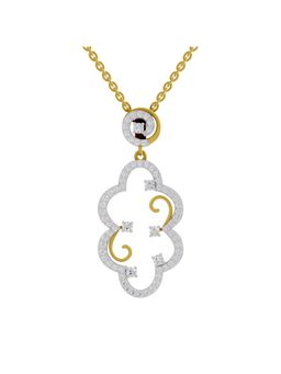 SPARQ - Lab Grown Diamond 0.84CT Round 925 Sterling Silver Gold Plated Halo Necklace