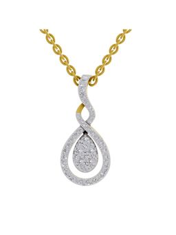 SPARQ - Lab Grown Diamond 0.52CT Round 925 Sterling Silver Gold Plated Teardrop Necklace