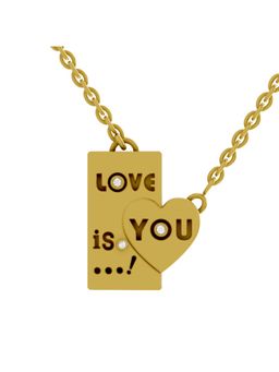 SPARQ - Lab Grown Diamond 0.01CT Round 925 Sterling Silver Gold Plated Heart Necklace