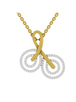 SPARQ - Lab Grown Diamond 0.5CT 925 Sterling Silver Gold Plated Eternity Swirls Necklace