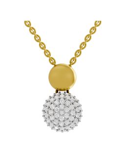 SPARQ - Lab Grown Diamond 0.75CT Round 925 Sterling Silver Gold Plated Cluster Necklace
