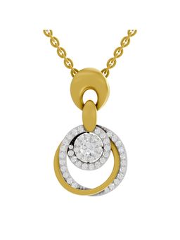 SPARQ - Lab Grown Diamond 0.62CT Round 925 Sterling Silver Gold Plated Halo Necklace
