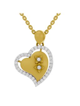 SPARQ - Lab Grown Diamond 0.41CT Round 925 Sterling Silver Gold Plated Heart Necklace