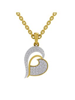 SPARQ - Lab Grown Diamond 0.51CT Round 925 Sterling Silver Gold Plated Heart Necklace