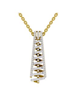 SPARQ - Lab Grown Diamond 0.58CT Round 925 Sterling Silver Gold Plated Spiral Necklace