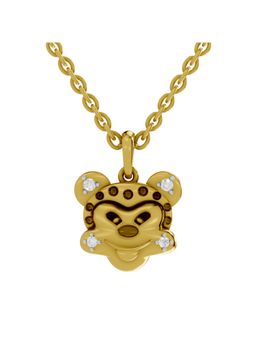 SPARQ - Lab Grown Diamond 0.05CT 925 Sterling Silver Gold Plated Twinkle Monkey Necklace