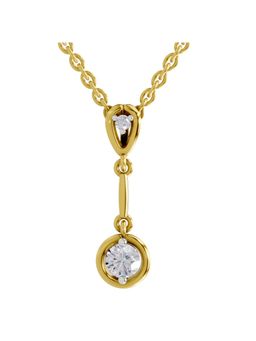 SPARQ - Lab Grown Diamond 0.27CT Round 925 Sterling Silver Gold Plated Necklace