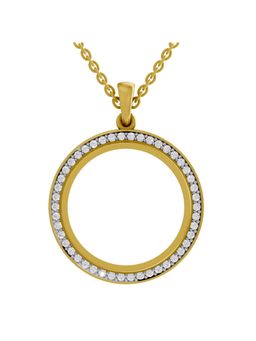 SPARQ - Lab Grown Diamond 0.64CT 925 Sterling Silver Gold Plated Circle Of Life Necklace