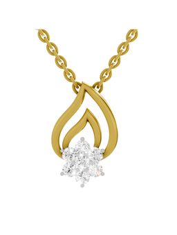 SPARQ - Lab Grown Diamond 0.33CT Round 925 Sterling Silver Gold Plated Floral Necklace