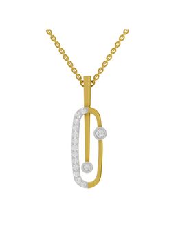 SPARQ - Lab Grown Diamond 0.62CT Round 925 Sterling Silver Gold Plated Necklace