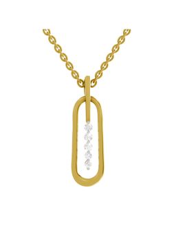 SPARQ - Lab Grown Diamond 0.15CT Round 925 Sterling Silver Gold Plated Necklace