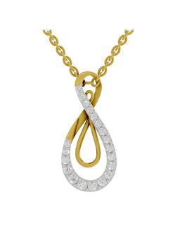 SPARQ - Lab Grown Diamond 0.44CT Round 925 Sterling Silver Gold Plated Infinity Necklace