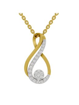 SPARQ - Lab Grown Diamond 0.4CT Round 925 Sterling Silver Gold Plated Infinity Necklace
