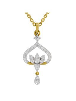 SPARQ - Lab Grown Diamond 0.6CT Round 925 Sterling Silver Gold Plated Lotus Necklace