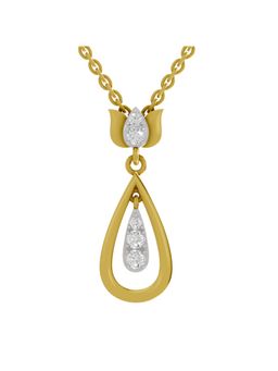 SPARQ - Lab Grown Diamond 0.26CT Round 925 Sterling Silver Gold Plated Lotus Necklace