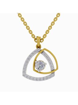 SPARQ - Lab Grown Diamond 0.9CT Round 925 Sterling Silver Gold Plated Necklace