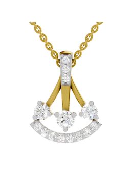 SPARQ - Lab Grown Diamond 0.31CT Round 925 Sterling Silver Gold Plated Necklace
