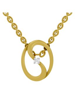 SPARQ - Lab Grown Diamond 0.02CT Round 925 Sterling Silver Gold Plated Necklace