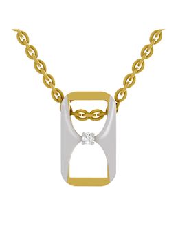 SPARQ - Lab Grown Diamond 0.02CT Round 925 Sterling Silver Gold Plated Necklace