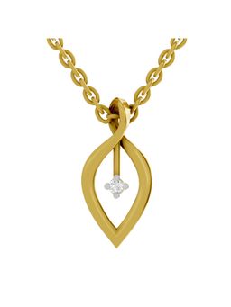 SPARQ - Lab Grown Diamond 0.02CT Round 925 Sterling Silver Gold Plated Necklace