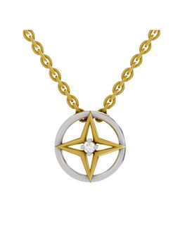 SPARQ - Lab Grown Diamond 0.02CT Round 925 Sterling Silver Gold Plated Necklace