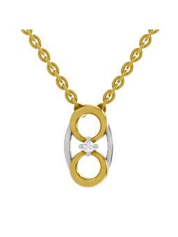 SPARQ - Lab Grown Diamond 0.01CT Round 925 Sterling Silver Gold Plated Necklace