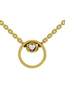 SPARQ - Lab Grown Diamond 0.02CT Round 925 Sterling Silver Gold Plated Necklace