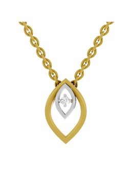 SPARQ - Lab Grown Diamond 0.02CT Round 925 Sterling Silver Gold Plated Necklace