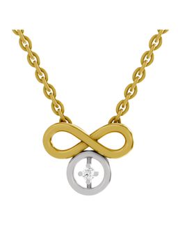 SPARQ - Lab Grown Diamond 0.02CT Round 925 Sterling Silver Gold Plated Infinity Necklace