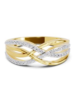 SPARQ - Lab Grown Diamond 0.24CT Round 925 Sterling Silver Gold Plated Infinity Ring