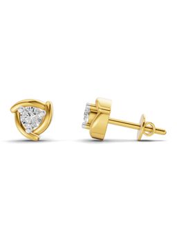 SPARQ - Lab Grown Diamond 0.29CT Round 925 Sterling Silver Gold Plated Stud Earrings