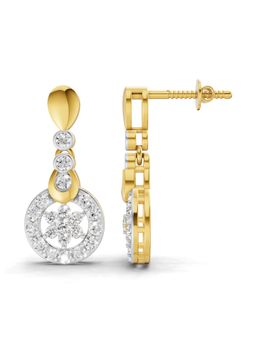 SPARQ - Lab Grown Diamond 1.03CT Round 925 Sterling Silver Gold Plated Earrings