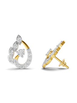 SPARQ - Lab Grown Diamond 0.87CT Round 925 Sterling Silver Gold Plated Earrings