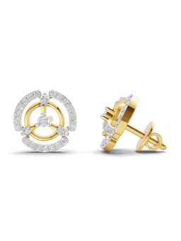 SPARQ - Lab Grown Diamond 0.26CT Round 925 Sterling Silver Gold Plated Stud Earrings