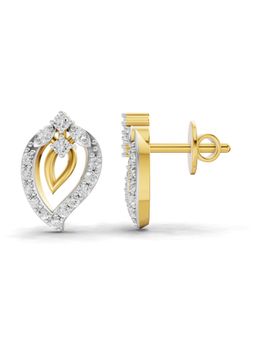 SPARQ - Lab Grown Diamond 0.31CT Round 925 Sterling Silver Gold Plated Stud Earrings