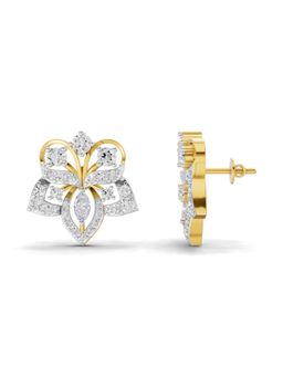 SPARQ - Lab Grown Diamond 2.48CT Round 925 Sterling Silver Gold Plated Stud Earrings